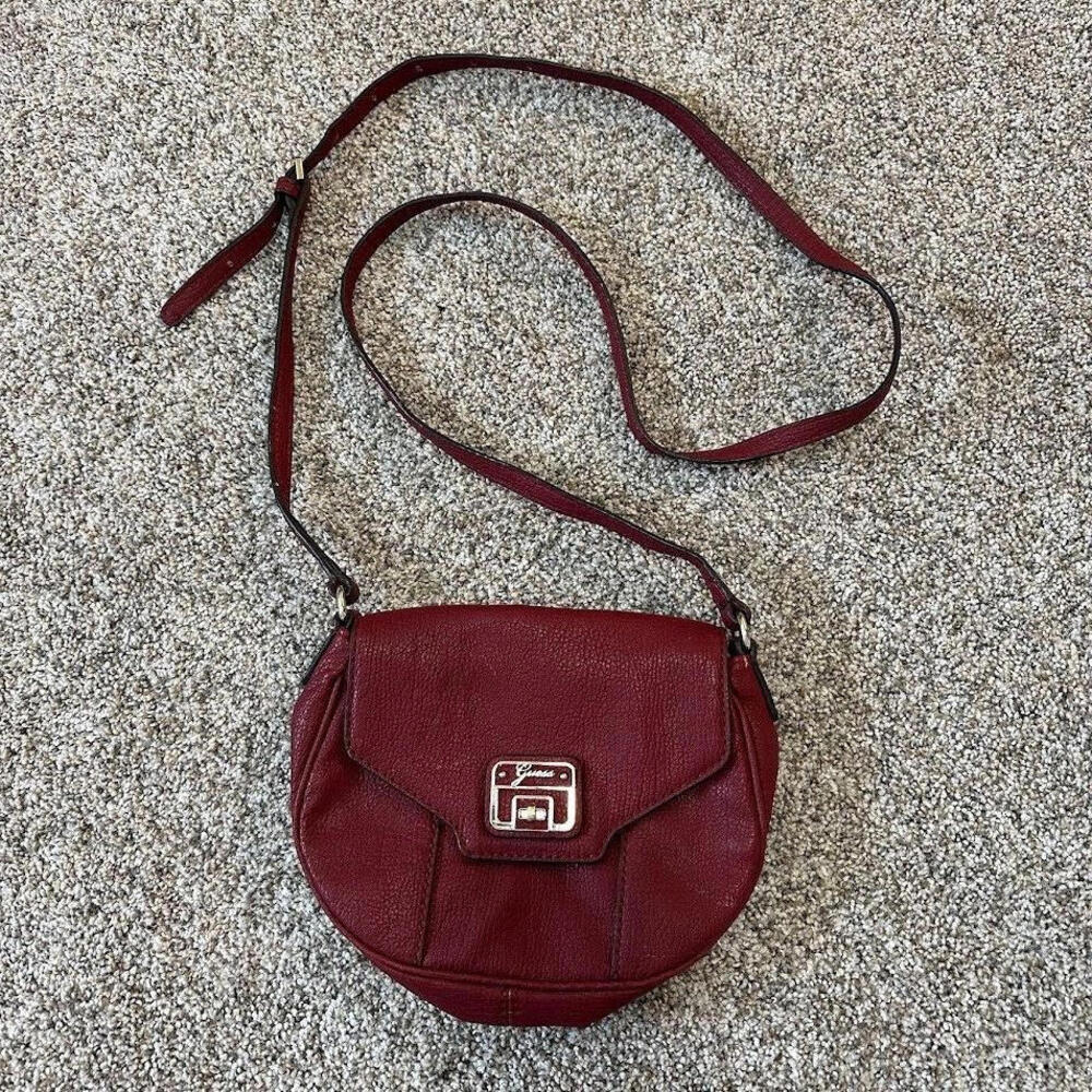 Guess Purse Red‎ Small Vintage Style Handbag Crossbody
